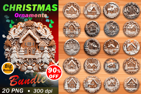 3d Christmas Village Ornament Bundle: A Festive Design Collection