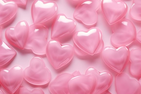 3D Heart Background for Valentine's Design Projects