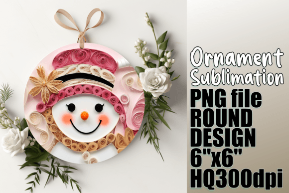 Elegant 3D Christmas Circle Ornaments for Sublimation